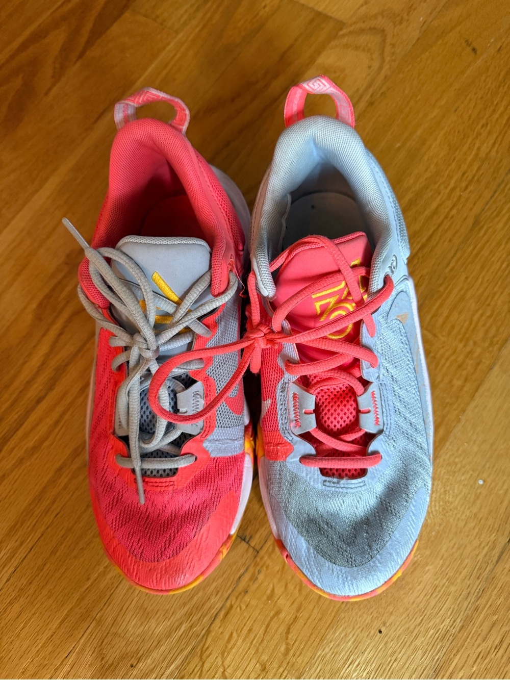 Nike Girl’s Two-Tone Pink and Light Blue Basketball Sneakers